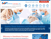Tablet Screenshot of anesthesiaconcepts.com